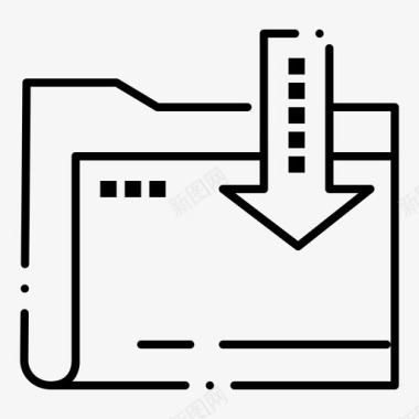 下载标志文件夹箭头计算图标图标