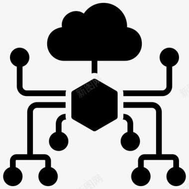 云闪付图标云网络云计算云数据图标图标