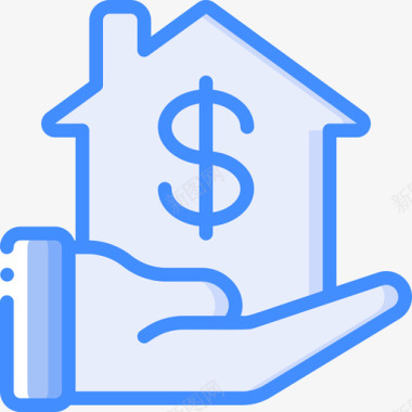 抵押贷款金融132蓝色图标图标