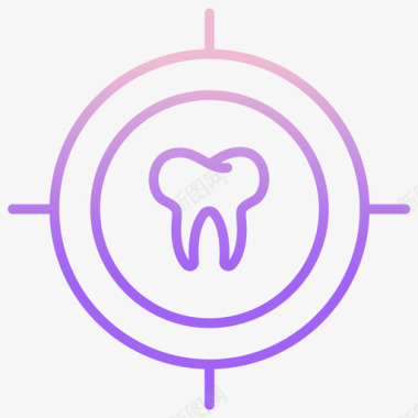 眼底检查检查牙齿38轮廓梯度图标图标