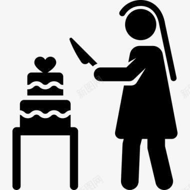 新娘婚礼254已填充图标图标