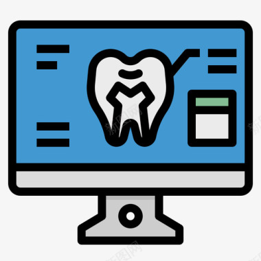 IT背景图片素材048图片正位片牙科43线色图标图标