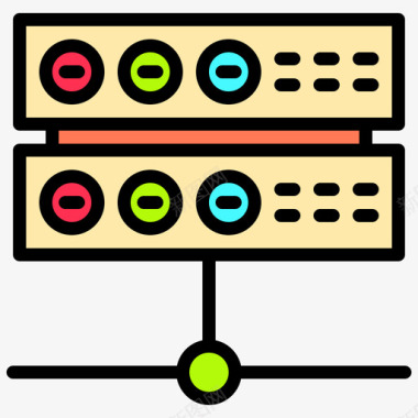 3d数据数据库网络和数据库3线性颜色图标图标