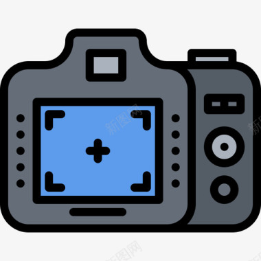 索尼单反相机单反相机摄影师2彩色图标图标