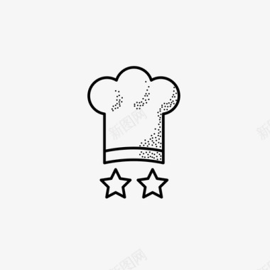 三星三星级厨师厨师烹饪图标图标