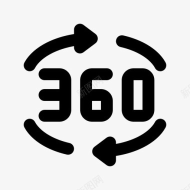 360全景360度虚拟现实8度图标图标