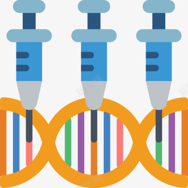 DNADna遗传学和生物工程8平面图图标图标