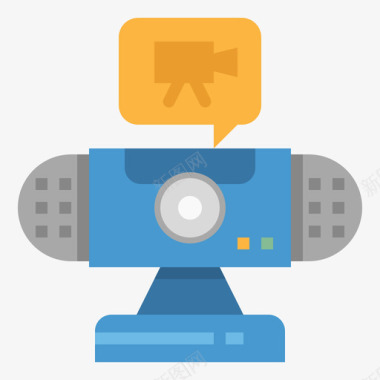 红色小图标网络摄像头小工具39扁平图标图标