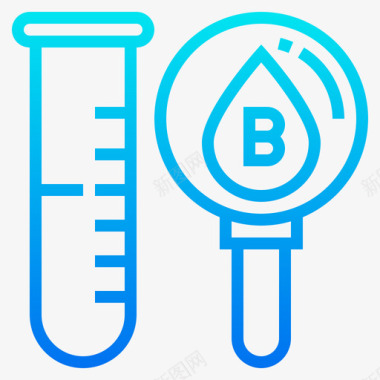 医学插图血液测试医学177梯度图标图标