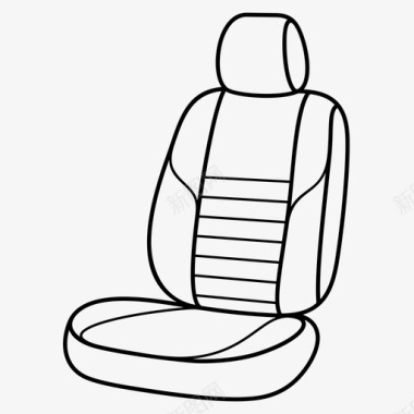汽车座椅舒适驾驶图标图标