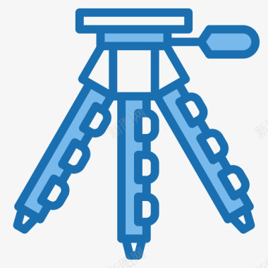 三角架摄影113蓝色图标图标