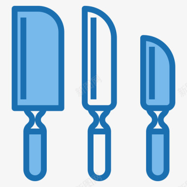 刀具厨房92蓝色图标图标