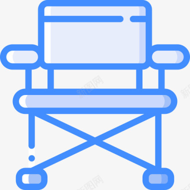 对椅野营椅钓鱼37蓝色图标图标