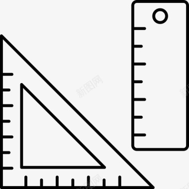 扇形尺尺教育几何图标图标