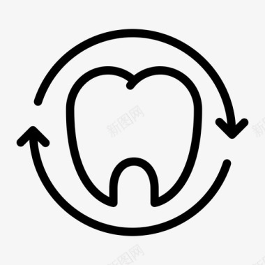 牙齿锋利回收牙齿护理牙齿图标图标