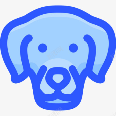 狗狗品种2蓝色图标图标