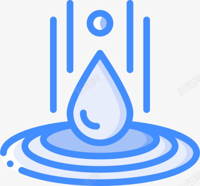 水滴美容蓝色图标图标