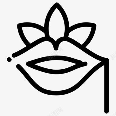 嘴唇花植物图标图标