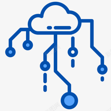 ai格式素材云网络ai9蓝色图标图标