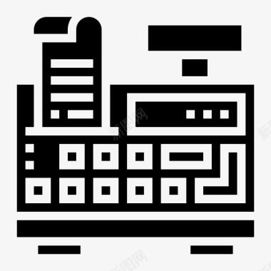 收银收银机商业支付图标图标