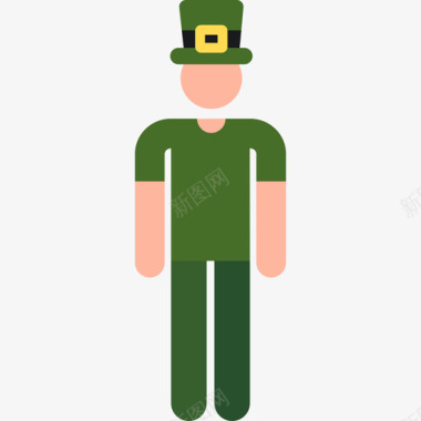 绿帽圣帕特里克节33彩色图标图标