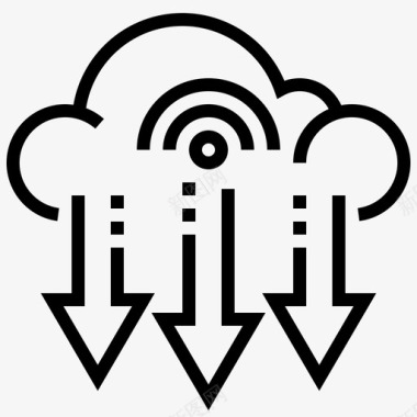 科技感线路云数据图标图标