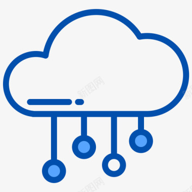 云网络ai9蓝色图标图标