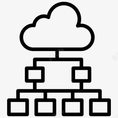 云网云托管云计算云数据图标图标
