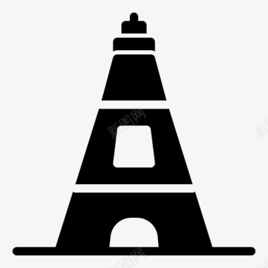 埃菲尔铁塔建筑景观图标图标