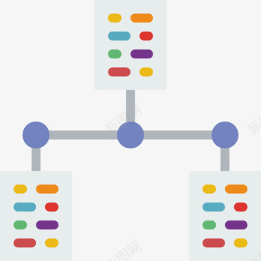 局域网网卡局域网95技术扁平图标图标