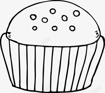 手绘蛋糕手绘甜食图标图标