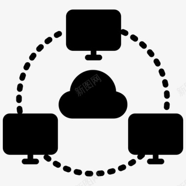 局域网网卡计算机连接云连接云技术图标图标
