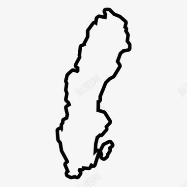 瑞典地图国家欧洲图标图标