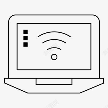 信号塔笔记本电脑电脑信号图标图标