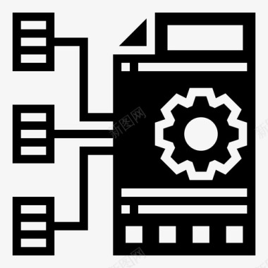 占比分析聚合研究和分析3字形图标图标