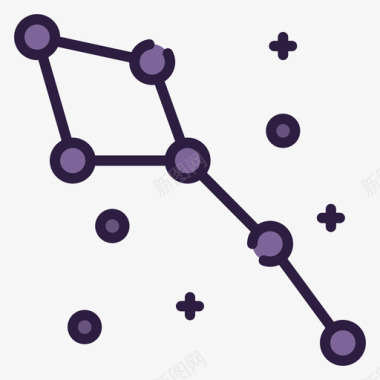 太阳星座星座空间209线性颜色图标图标