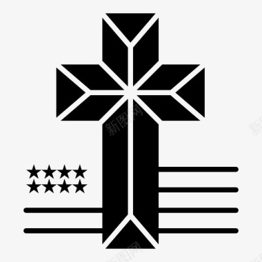 十字架教堂美国铭文图标图标