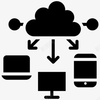云闪付图标云计算云数据云托管图标图标