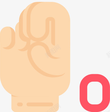 手语语言4平淡图标图标