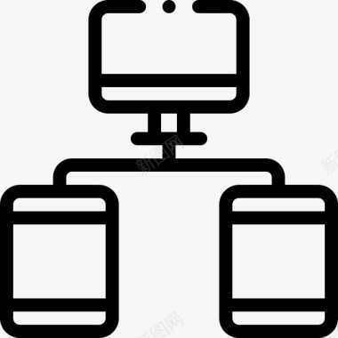 网络媒体和通信1线性图标图标
