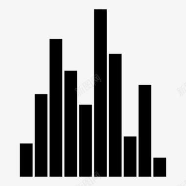 地图分布数据直方图数据分布图标图标