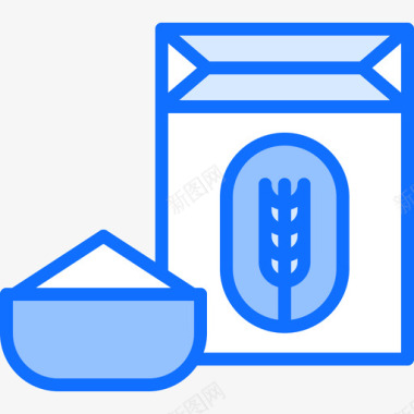 面粉筛面粉面包房110蓝色图标图标
