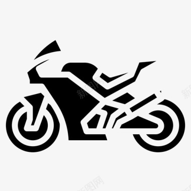 运动运输超级摩托车摩托车运动自行车图标图标