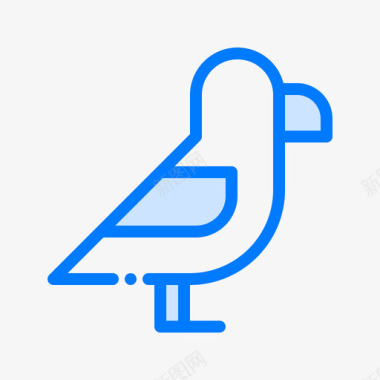 鸽子小鸟4蓝色图标图标