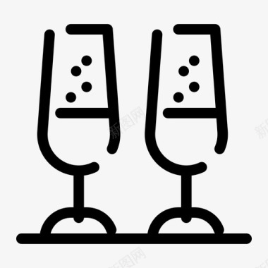 庆祝庆祝香槟酒杯干杯图标图标