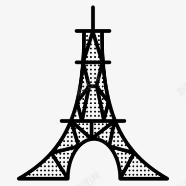 铁塔埃菲尔铁塔地标巴黎旅游图标图标