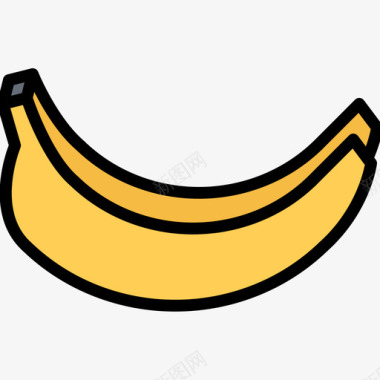香蕉水果和蔬菜41彩色图标图标