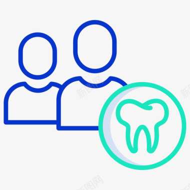 抽象图标使用使用者牙科39轮廓颜色图标图标