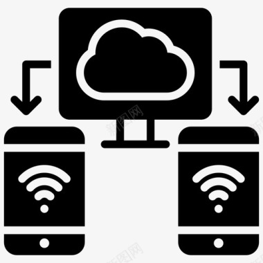 云网网络共享云连接云网络图标图标