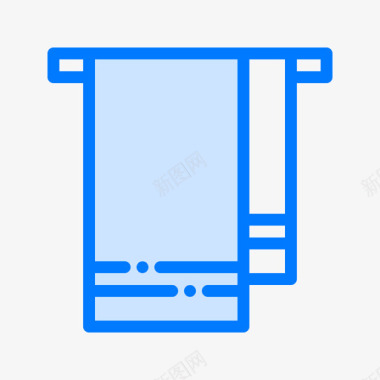 毛巾浴室52蓝色图标图标